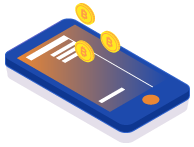 cryptocurrency cellphone vector