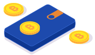 cryptocurrency wallet vector